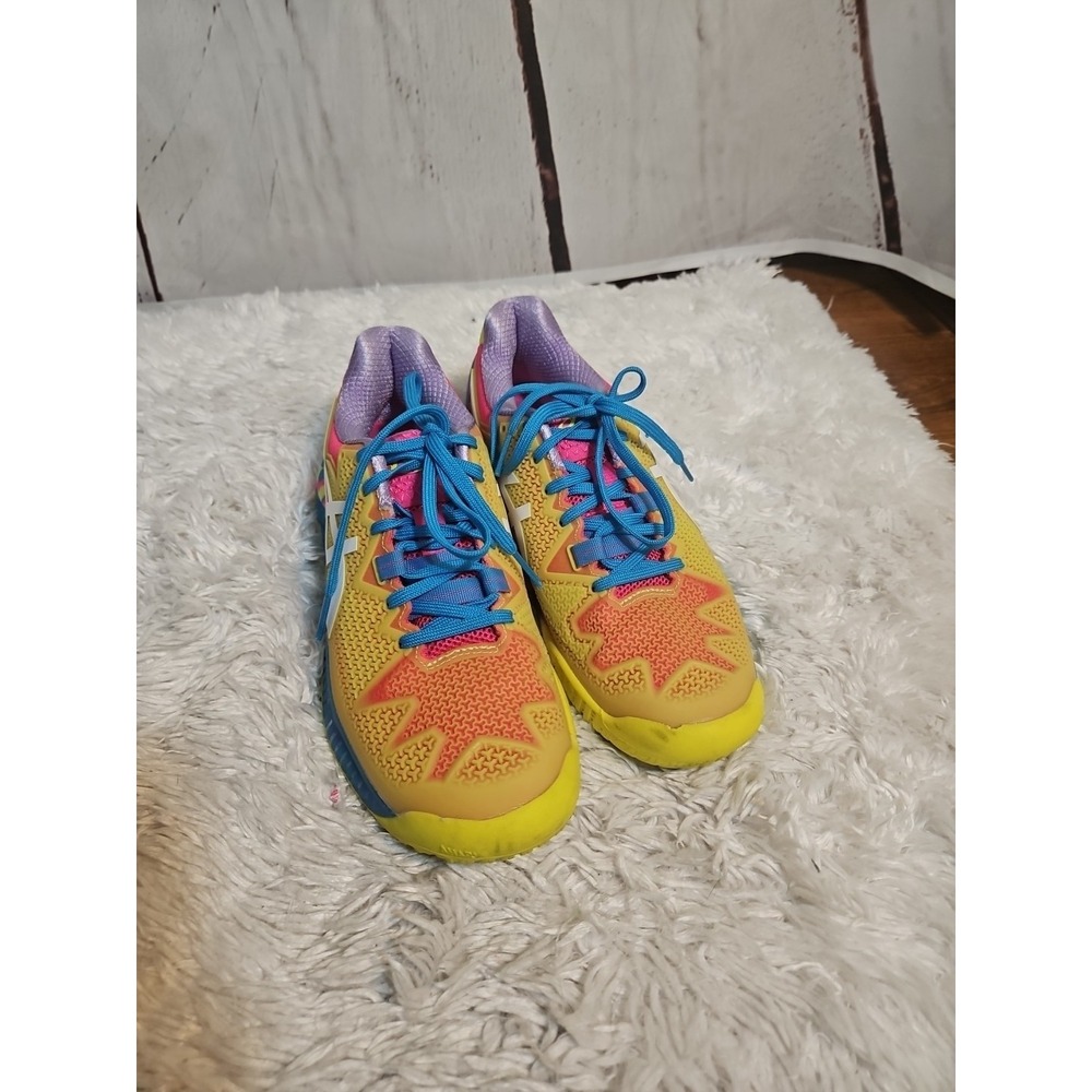 Asics Women's Yellow Pink Blue‎ Atheletic SHOES Size 6.5